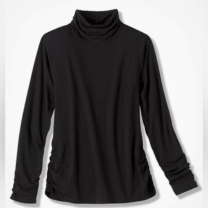 NWT Coldwater Creek Turtleneck PrimaKnit M black